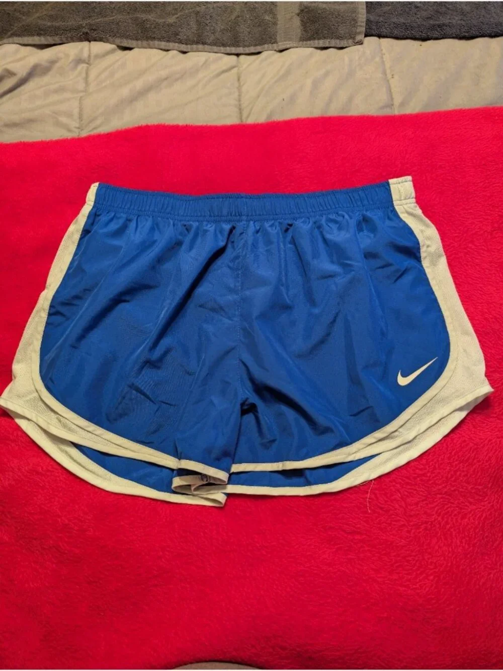 Nike Dry Tempo Running Shorts Womens 2XL Blue White Athletic Track 3
